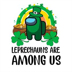 lepechauns are among us with couple pot of gold svg png