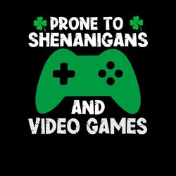 prone to shenanigans and video games green game console svg png