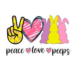 peace love peeps easter day svg png