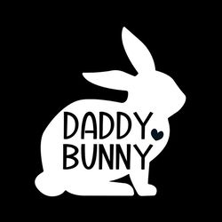 daddy bunny heart easter day svg silhouette