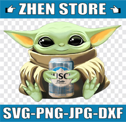 baby yoda with busch latte png,  baby yoda png, sublimation ready, png files for sublimation