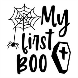 my first boo svg, my first halloween svg silhouette