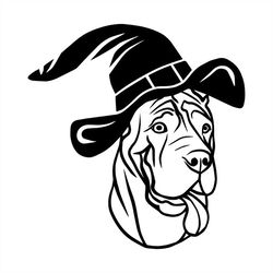 halloween witch dog svg, halloween witch svg silhouette