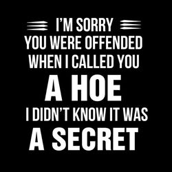 i'm sorry you were offended when i call you a hoe svg silhouette