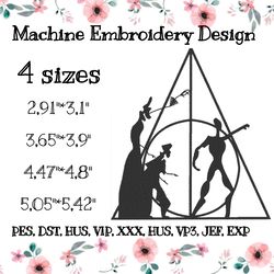 embroidery design deathly hallows