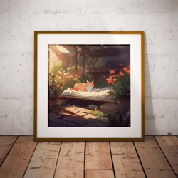 lovely terrace - downloadable and printable digital painting