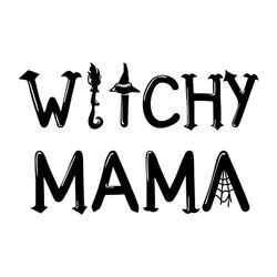 witchy mama svg, hallowwen witchy mom svg silhouette