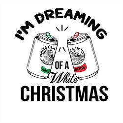 i'm dreaming of a white christmas svg png, white claw svg