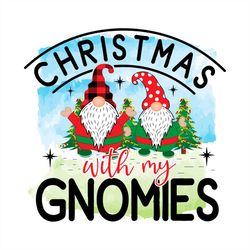 watercolor christmas with my gnomies png sublimation designs