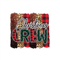 christmas crew with leopard print and buffalo plaid png sublimation designs