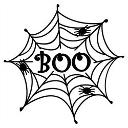 spider web boo svg, boo spider halloween svg silhouette