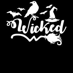 wicked witchs hat broom svg silhouette