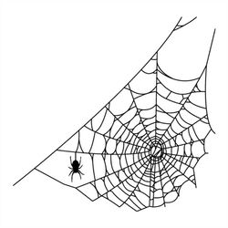 small spider spider web svg silhouette