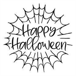 happy halloween spider web svg silhouette