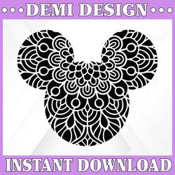 mickey head svg, mickey mandala svg, mickey head cut files, mickey mouse svg, mickey mouse designs, disney silhouette