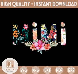 Mimi PNG , Mimi with Flowers Sublimation Designs Downloads , Mimi PNG Designs