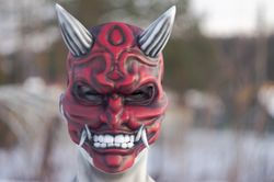 japan red oni mask (oni japan mask)