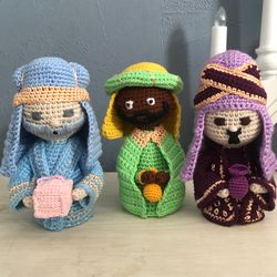 christmas nativity magi crochet pattern 3 in 1