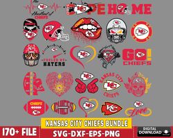 170 file kansas city chiefs svg, nfl svg, bundle superbowl digital cut files , super bowl svg, for cricut, file cut