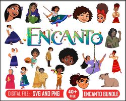 encanto bundle svg, encanto svg, encanto characters svg, encanto clipart, encanto disney svg, png digital file