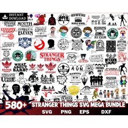 580 stranger things svg bundle, stranger things png bundle, stranger things bundle, stranger things cut files, stranger
