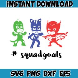 pj mask clipart, pj mask svg cut files for cricut, silhouette, gekko svg, catboy svg, owlette svg (18)