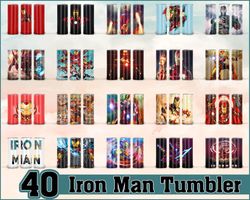Iron Man Tumbler Bundle Png, Iron Man 20 oz Skinny Tumbler Png, Iron Man Tumler Wrap Png, Tumbler Design