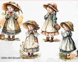 little girl classic watercolor