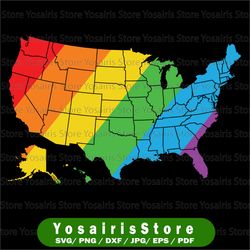 pride usa map grunge svg, map svg, america map svg, lgbt svg