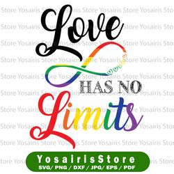 love has no limits svg cut file | lesbian download | gay pride cricut | rainbow personal & commercial use