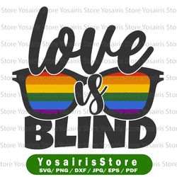 love is blind svg cut file | commercial use | instant download | printable vector clip art | lgbt pride print | gay love