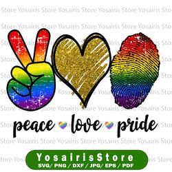 peace love pride png, pride png, gay pride clipart, lesbian pride  files, pride sublimation designs