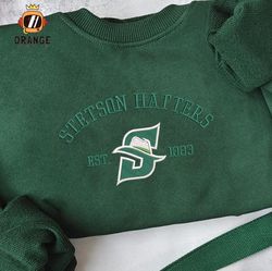 stetson hatters embroidered sweatshirt, ncaa embroidered shirt, stetson hatters embroidered hoodie, unisex t-shirt