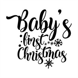 baby's first christmas svg, christmas of baby svg silhouette