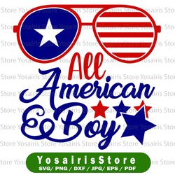 all american & boy svg, independence day svg, fourth of july svg, usa svg, america svg,4th of july png eps dxf jpg