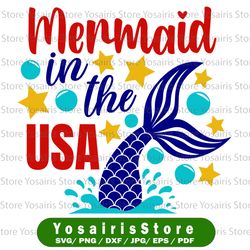 mermaid in the usa svg, independence day svg, fourth of july svg, usa svg, america svg,4th of july png eps dxf jpg