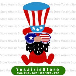 gnome svg, independence day svg, fourth of july svg, usa svg, america svg,4th of july png eps dxf jpg