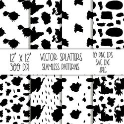 black and white spot fabric.