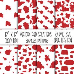 red and white spot fabric.