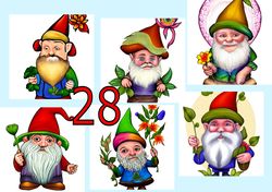 scrapbooking postcard set, pocket card - gnome gardener -4