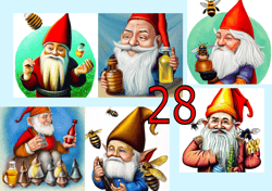 scrapbooking postcard set pocket card - gnome beekeeper -1