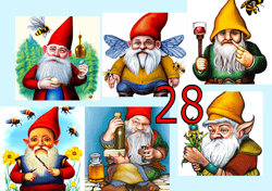 scrapbooking postcard set pocket card - gnome beekeeper -3