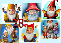 scrapbooking postcard set pocket card - gnome beekeeper -5