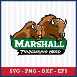 marshall thundering herd svg, ncaa logo svg, sport svg, png dxf eps digital file