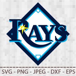 tampa bay rays logo svg png jpeg  dxf digital cut vector files for silhouette studio cricut design