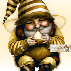 illustration of a bee gnome, honey gnome-26