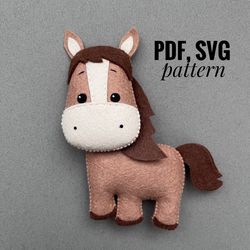 diy horse   ornament felt pattern  farm animals   felt pattern