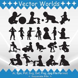 baby playing svg, baby playing's svg, kids svg, baby, playing, svg, ai, pdf, eps, svg, dxf, png