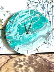 resin art wall clock 30cm tiffany