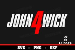 john 4 wick logo svg movie png clipart for t-shirt design chapter four keanu reeves cricut svg files